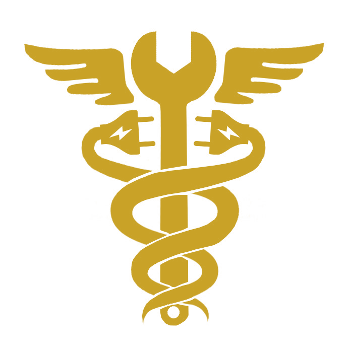 DMV Appliance Clinic caduceus mark